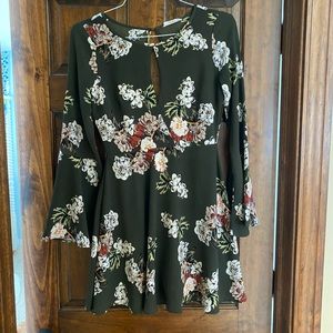 Floral green dress